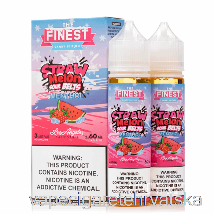 Vape Cigarete Straw Melon Sour Belts Mentol - The Finest Candy Edition - 120ml 0mg